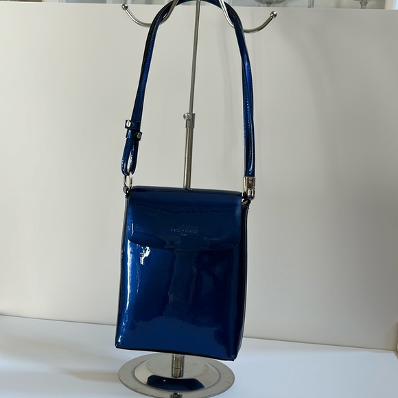 frederic paris Handbags - SOLD Elegant Blue Patent Leather Crossbody Bag
